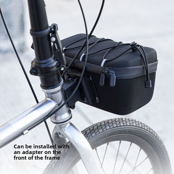 Geantă frontală pentru bicicletă pliabilă, cu husă rigidă pentru ghidon, Pig Nose Bag montată în față