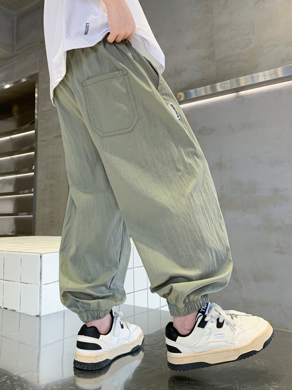 Pantaloni de vară pentru băieți, uscare rapidă, respirabili, anti-țânțari, lungi