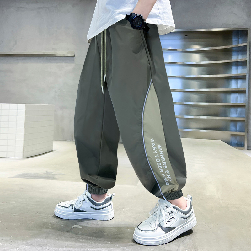 Pantaloni de vară pentru băieți, uscare rapidă, respirabili, anti-țânțari, lungi