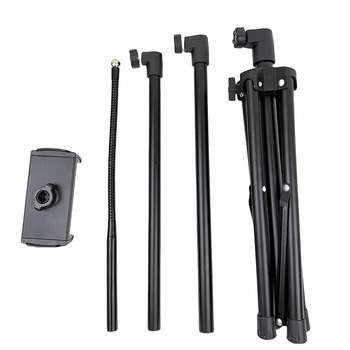 Suport pentru telefon fără mâini cu trepied multifunctional pentru fotografie și streaming, clemă pentru tabletă