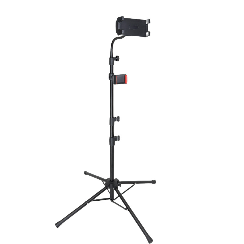 Suport pentru telefon fără mâini cu trepied multifunctional pentru fotografie și streaming, clemă pentru tabletă