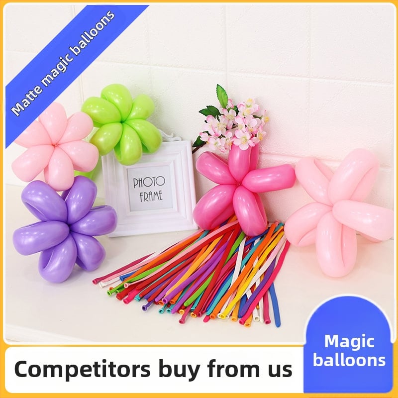 Balon lung din latex mat, formă de bandă magică, pentru decor