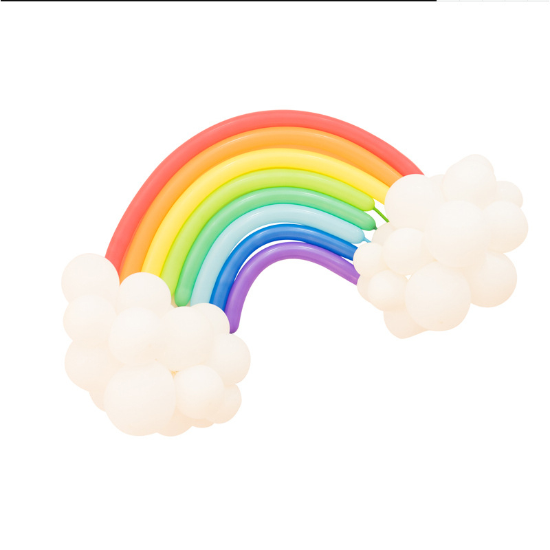 Balon lung din latex mat, formă de bandă magică, pentru decor