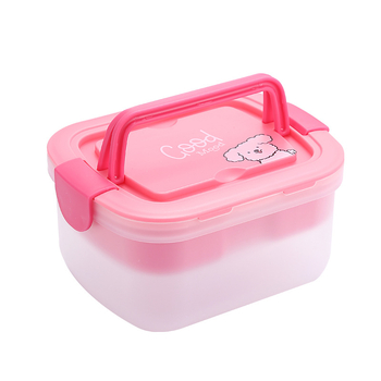 Cutie pentru prânz de grad alimentar, compatibilă cu microunde, izolată, cu tacâmuri, compartimente duble