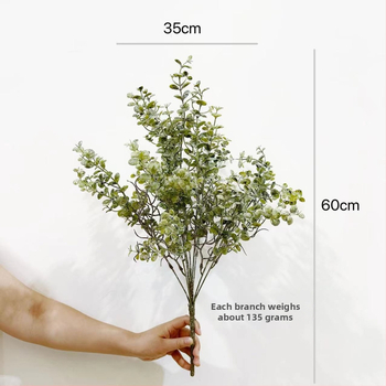 Eucalipt artificial în nuanțe de toamnă pentru design floral, recuzită fotografică și suport pentru buchet
