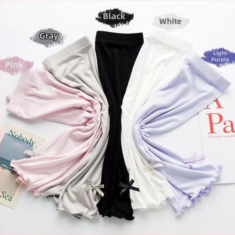 Pantaloni capri pentru fete, vară, modal, vaporoși, stil coreean, dungă