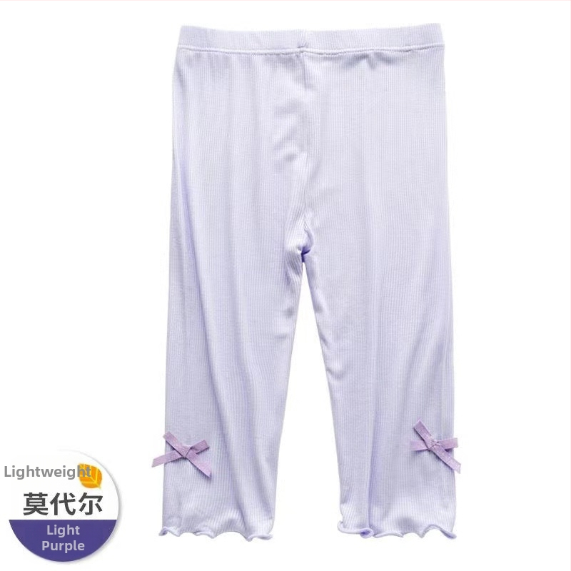 Pantaloni capri pentru fete, vară, modal, vaporoși, stil coreean, dungă