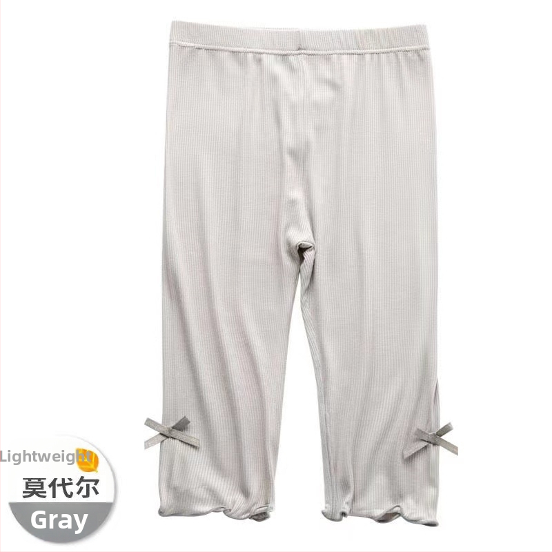 Pantaloni capri pentru fete, vară, modal, vaporoși, stil coreean, dungă