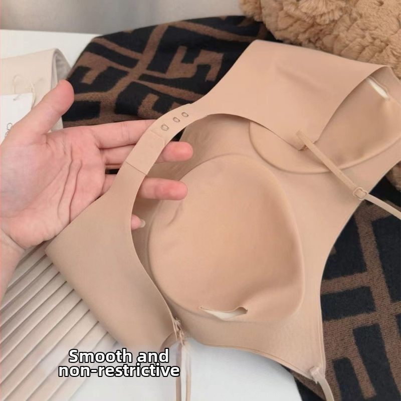 Sutien invizibil cu push-up pentru femei, respirabil, fără spate, fără cusături, spate atrăgător, design versatil