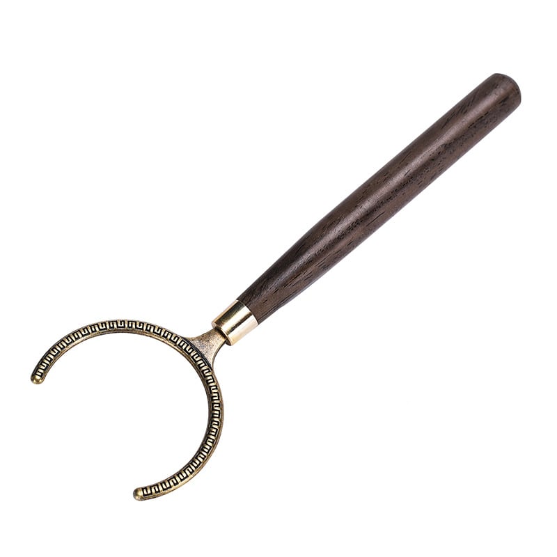 Accesorii pentru ceremonia ceaiului din abanos și palisandru: clips metalic pentru ceai, suport pentru ceașcă și furculiță pentru ceai pentru set Kung Fu