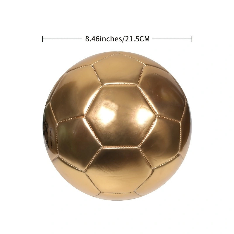 Minge de fotbal aurie, mărimea 5, pentru elevi și adolescenți, mai groasă, rezistentă la șocuri și uzură, minge standard