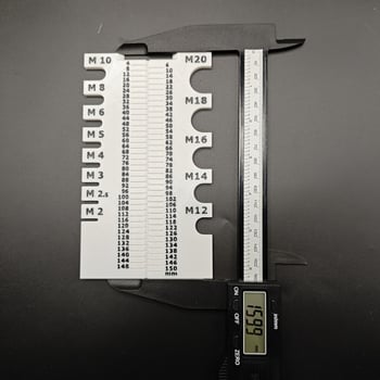 Instrument reglabil de măsurare a șuruburilor și bolțurilor, riglă de lungime, instrument practic de măsurare a șuruburilor