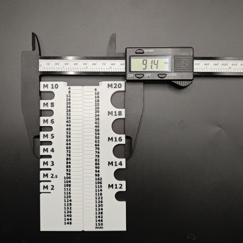 Instrument reglabil de măsurare a șuruburilor și bolțurilor, riglă de lungime, instrument practic de măsurare a șuruburilor