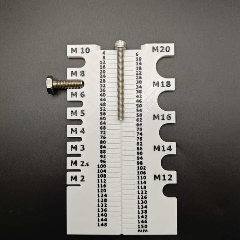 Instrument reglabil de măsurare a șuruburilor și bolțurilor, riglă de lungime, instrument practic de măsurare a șuruburilor