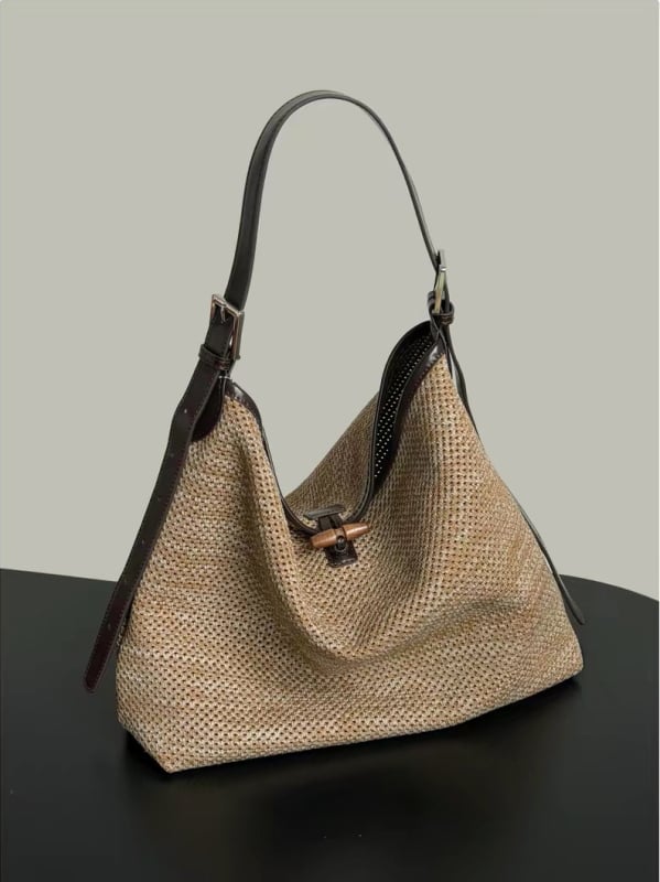 Kebidou Summer Concerto Geantă Tote Vintage Împletită Flywoven Pentru Umăr