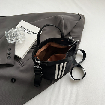 Geantă din nylon pentru femei, în stil coreean, impermeabilă, casual, tip bucket, cu capacitate mare