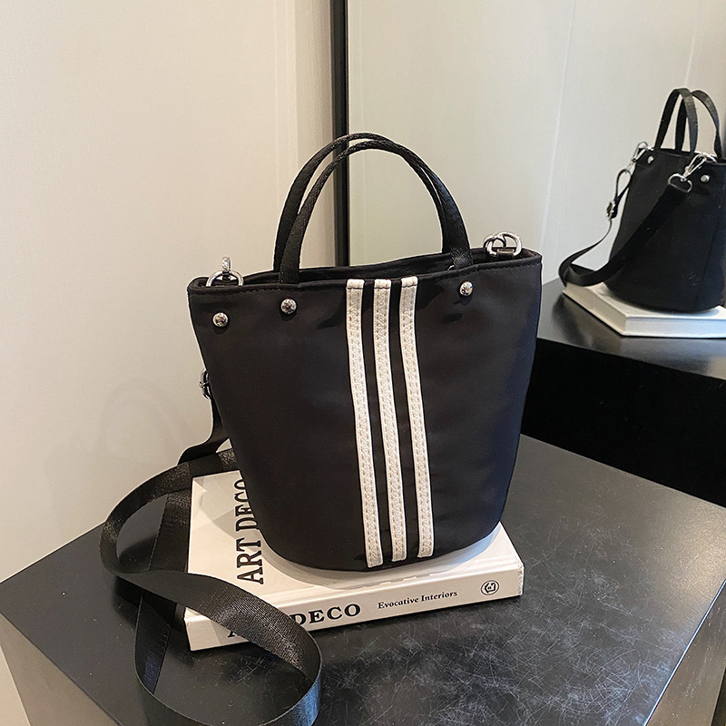 Geantă din nylon pentru femei, în stil coreean, impermeabilă, casual, tip bucket, cu capacitate mare