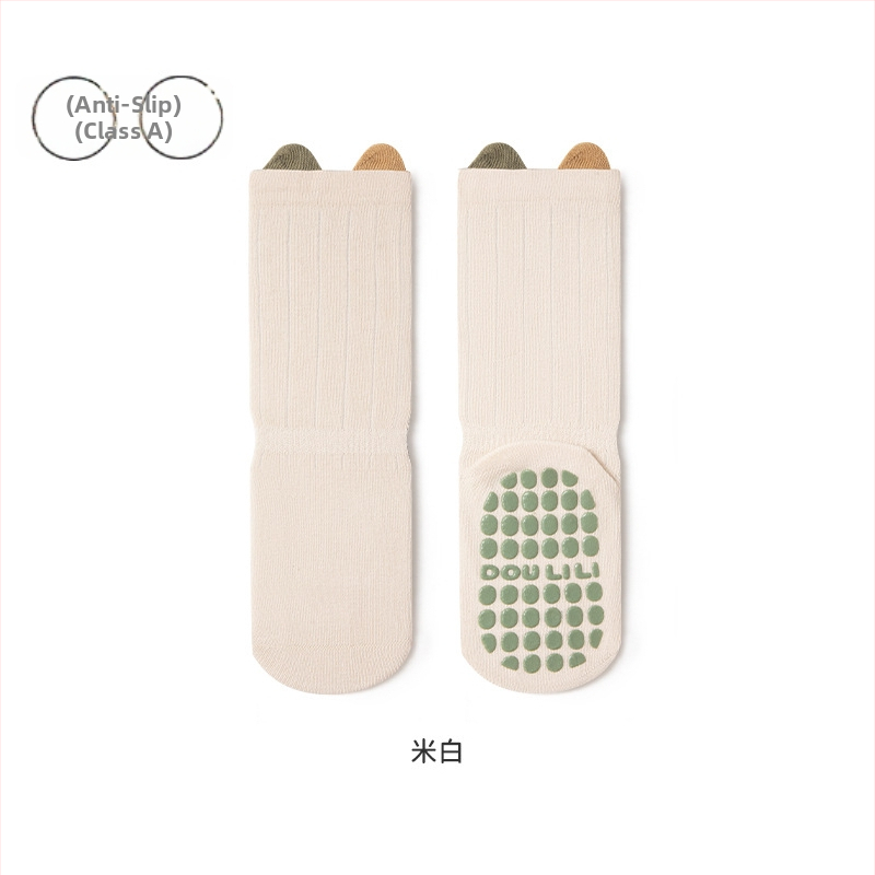 Șosete pentru copii din bumbac, lungime medie, pentru primăvară–toamnă, unisex, respirante și absorbante de transpirație, tricot jacquard.
