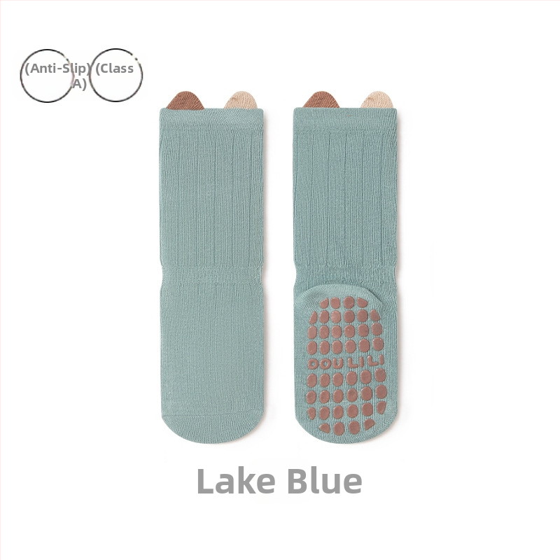 Șosete pentru copii din bumbac, lungime medie, pentru primăvară–toamnă, unisex, respirante și absorbante de transpirație, tricot jacquard.