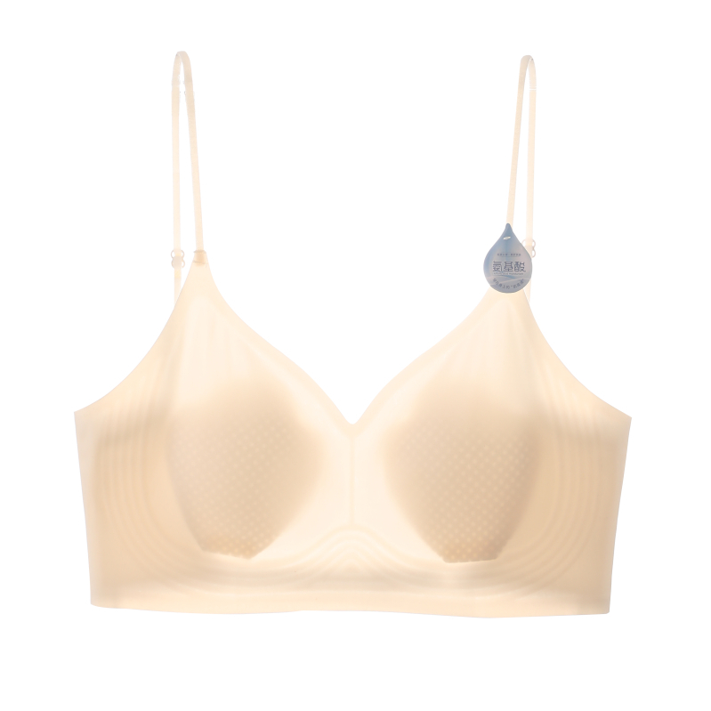 Sutien fără spate, invizibil, fără cusături, cupe din cristal, plăcut la atingere, fără sârmă, respirabil, push-up, modelare laterală a sânilor