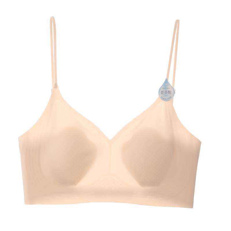 Sutien fără spate, invizibil, fără cusături, cupe din cristal, plăcut la atingere, fără sârmă, respirabil, push-up, modelare laterală a sânilor