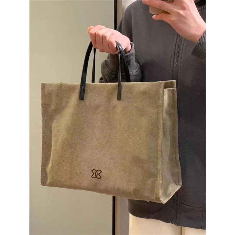 Geantă tote pentru femei din pânză, ușoară, cu capacitate mare, purtată pe umăr sau crossbody, pentru utilizare zilnică