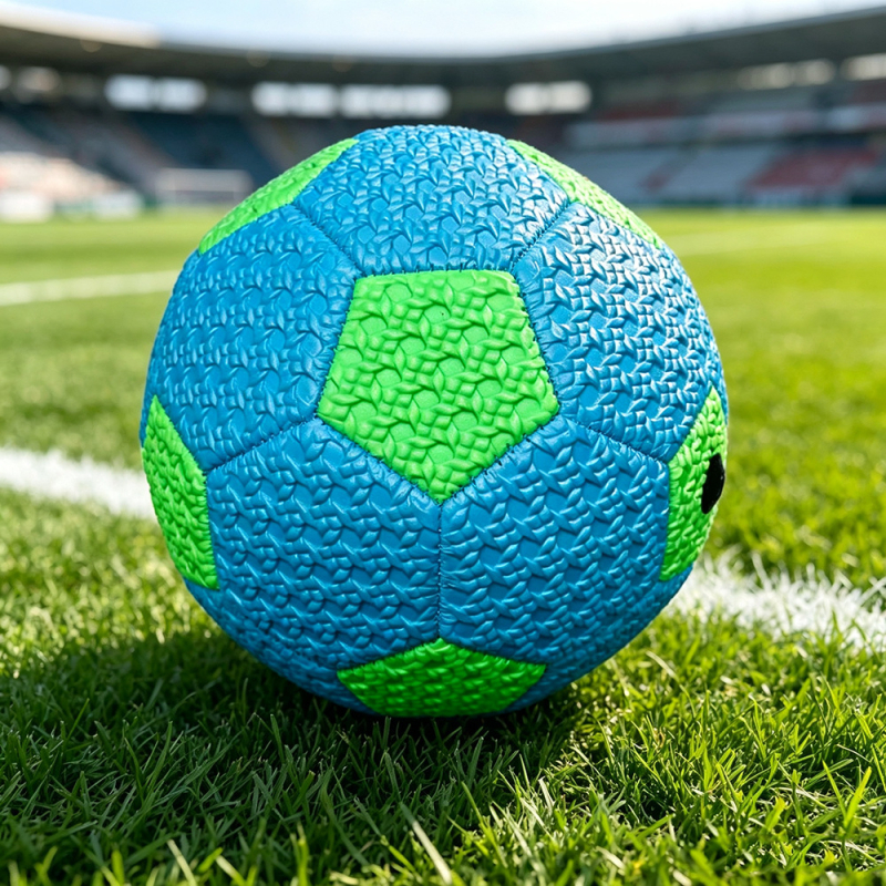 Fotbal de antrenament pentru tineri, PVC, cusut la mașină, model relief twill, durabil