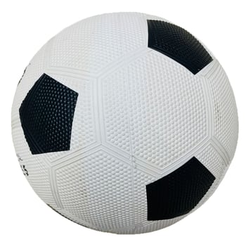 Minge de fotbal din cauciuc alb-negru, dimensiuni 3–5, pentru uz școlar