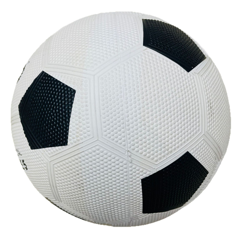 Minge de fotbal din cauciuc alb-negru, dimensiuni 3–5, pentru uz școlar