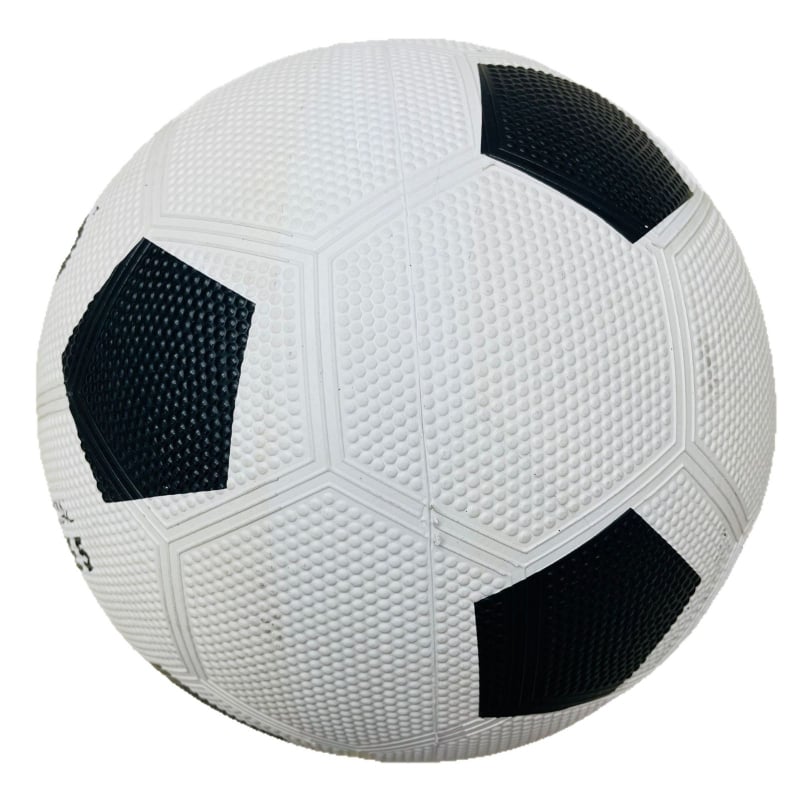 Minge de fotbal din cauciuc alb-negru, dimensiuni 3–5, pentru uz școlar