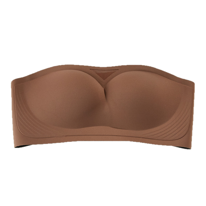Sutien bandeau fără bretele pentru bust mic, anti-alunecare, push-up, fără arc, fără cusături vizibile, invizibil sub haine