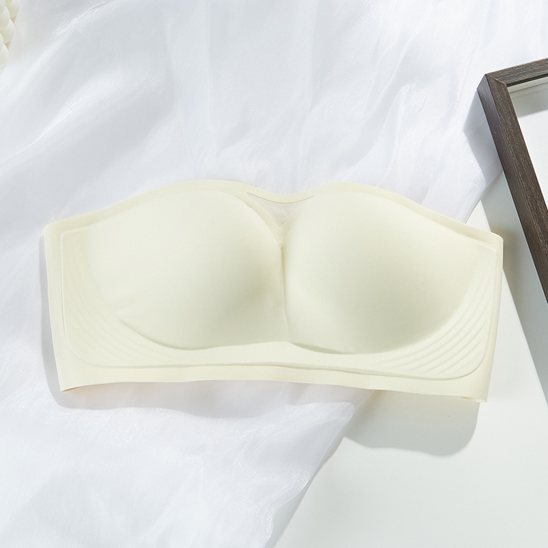 Sutien bandeau fără bretele pentru bust mic, anti-alunecare, push-up, fără arc, fără cusături vizibile, invizibil sub haine