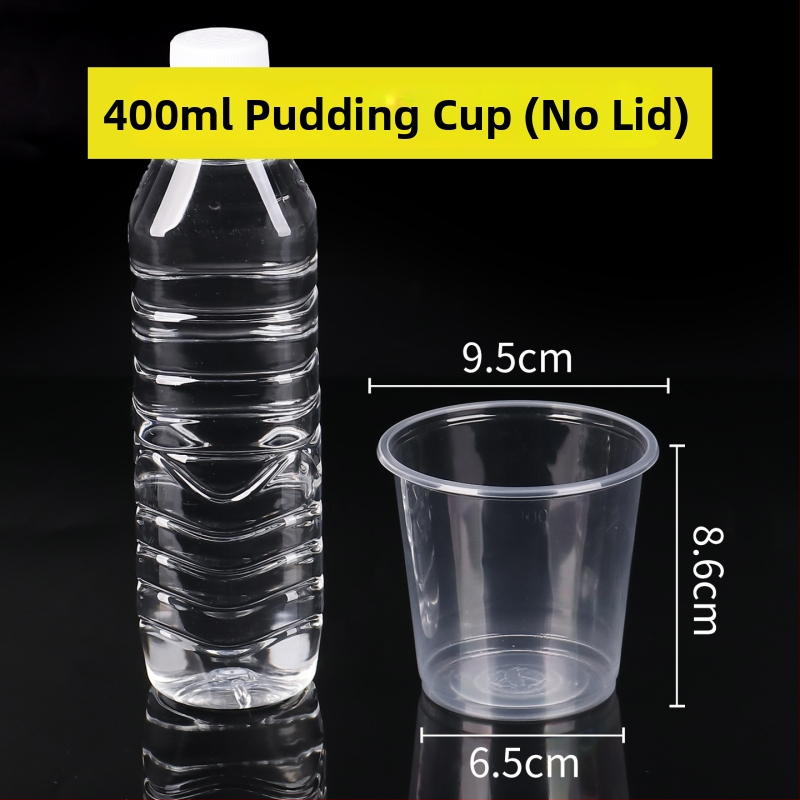 Cupă de plastic de unică folosință pentru budincă cu lapte cu strat dublu, potrivită pentru jeleu, gelatină și ambalare iaurt
