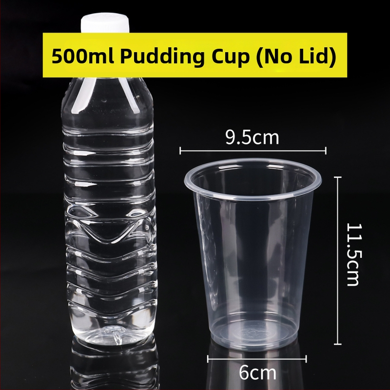 Cupă de plastic de unică folosință pentru budincă cu lapte cu strat dublu, potrivită pentru jeleu, gelatină și ambalare iaurt