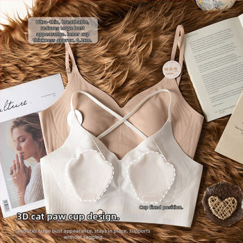 Sutien pentru diminuarea bustului pentru femei, fără cusături, din ice silk, spate frumos, vară, subțire, sexy fără bretele 5337