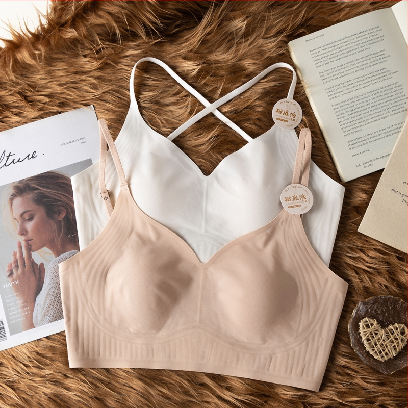 Sutien pentru diminuarea bustului pentru femei, fără cusături, din ice silk, spate frumos, vară, subțire, sexy fără bretele 5337