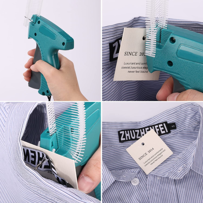 Pistol pentru etichete de haine cu 5 ace — kit etichete