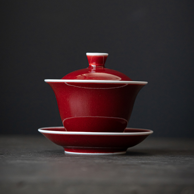 Vas ceramic mare cu capac pentru ceai Gongfu, set de ceai