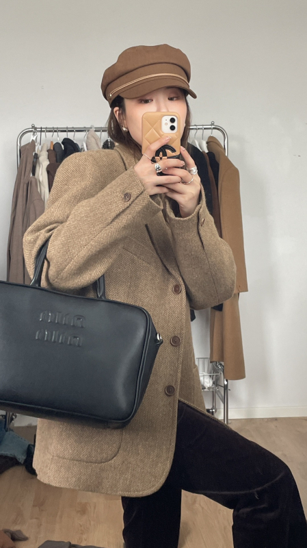 Heymaymay Invitație la podium, stil Miu, Geantă Boston cu capacitate mare, curea crossbody, 2026