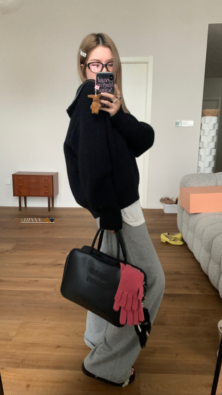 Heymaymay Invitație la podium, stil Miu, Geantă Boston cu capacitate mare, curea crossbody, 2026