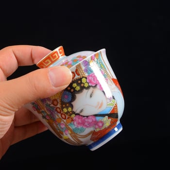 Set Gongfu de ceai din porțelan Ruxuan: ceainic, patru cești, set de călătorie, suport pentru ceainic, bol cu capac, cutie cadou