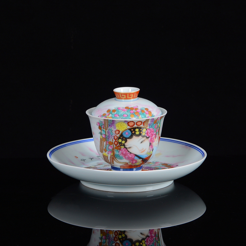Set Gongfu de ceai din porțelan Ruxuan: ceainic, patru cești, set de călătorie, suport pentru ceainic, bol cu capac, cutie cadou