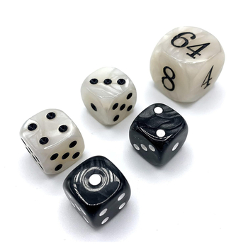 Set de zaruri pentru backgammon, acrilic, impermeabil