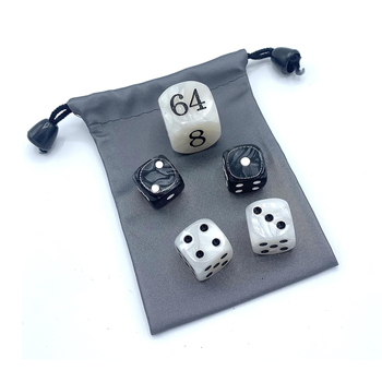 Set de zaruri pentru backgammon, acrilic, impermeabil