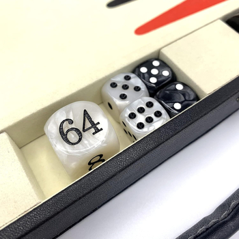 Set de zaruri pentru backgammon, acrilic, impermeabil