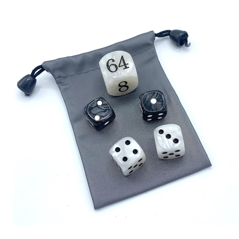 Set de zaruri pentru backgammon, acrilic, impermeabil