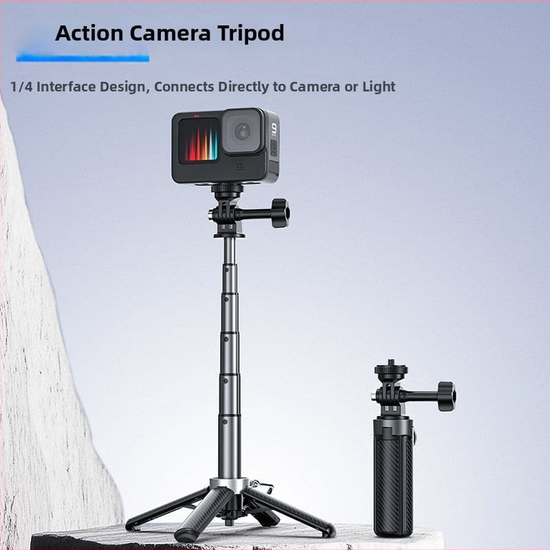 Suport pentru selfie compatibil cu Pocket 3, Action 5 și Insta360, pentru trepied cu patru picioare