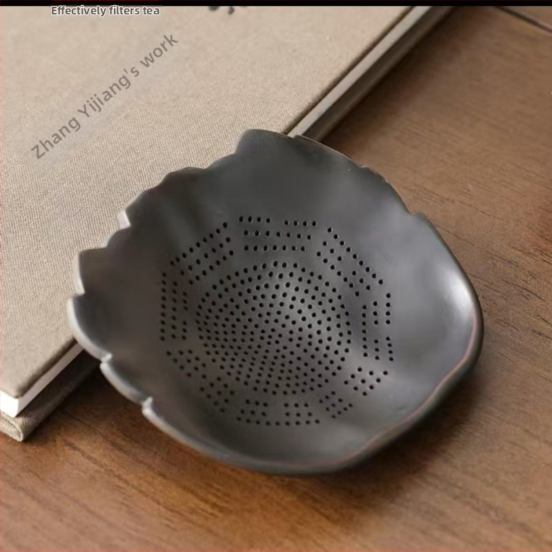 Filtru de ceai din argilă mov, lucrat manual, în formă de crab, ornament de masă pentru ceai de înaltă clasă, strecurător de ceai, accesoriu pentru ceremonia ceaiului, ustensilă de ceai, suport pentru capac, animal decorativ pentru ceai