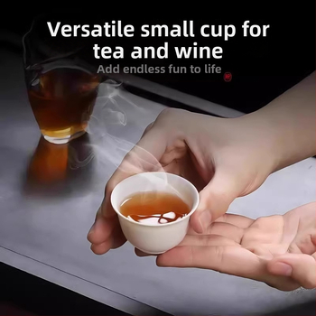 Ceai Kung Fu de unică folosință, material din husk de orez, ceșcuță mică cu capac, set compact de ceai pentru o singură persoană