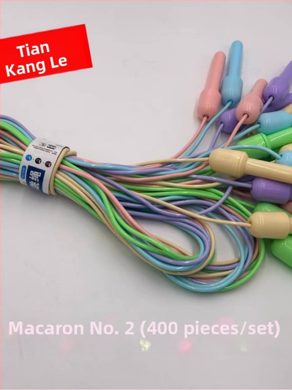 Sfoară de sărit cu PVC colorată macaron, reglabilă, pentru elevi din ciclul primar și gimnazial